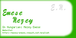 emese mezey business card